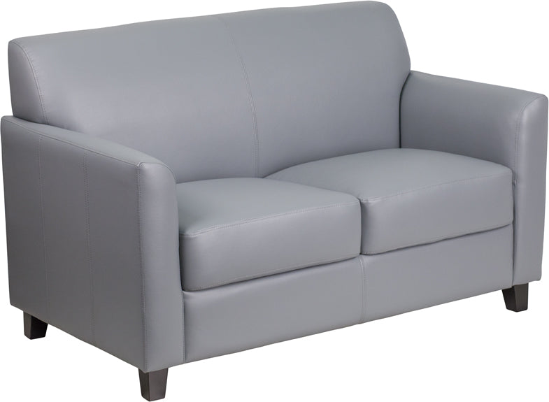Gray Leather Loveseat BT-827-2-GY-GG