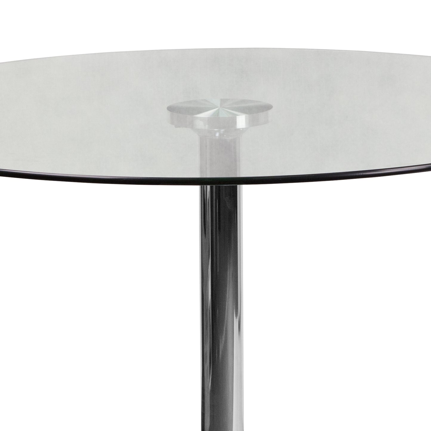 39.25RD Glass Table-29 Base CH-8-GG