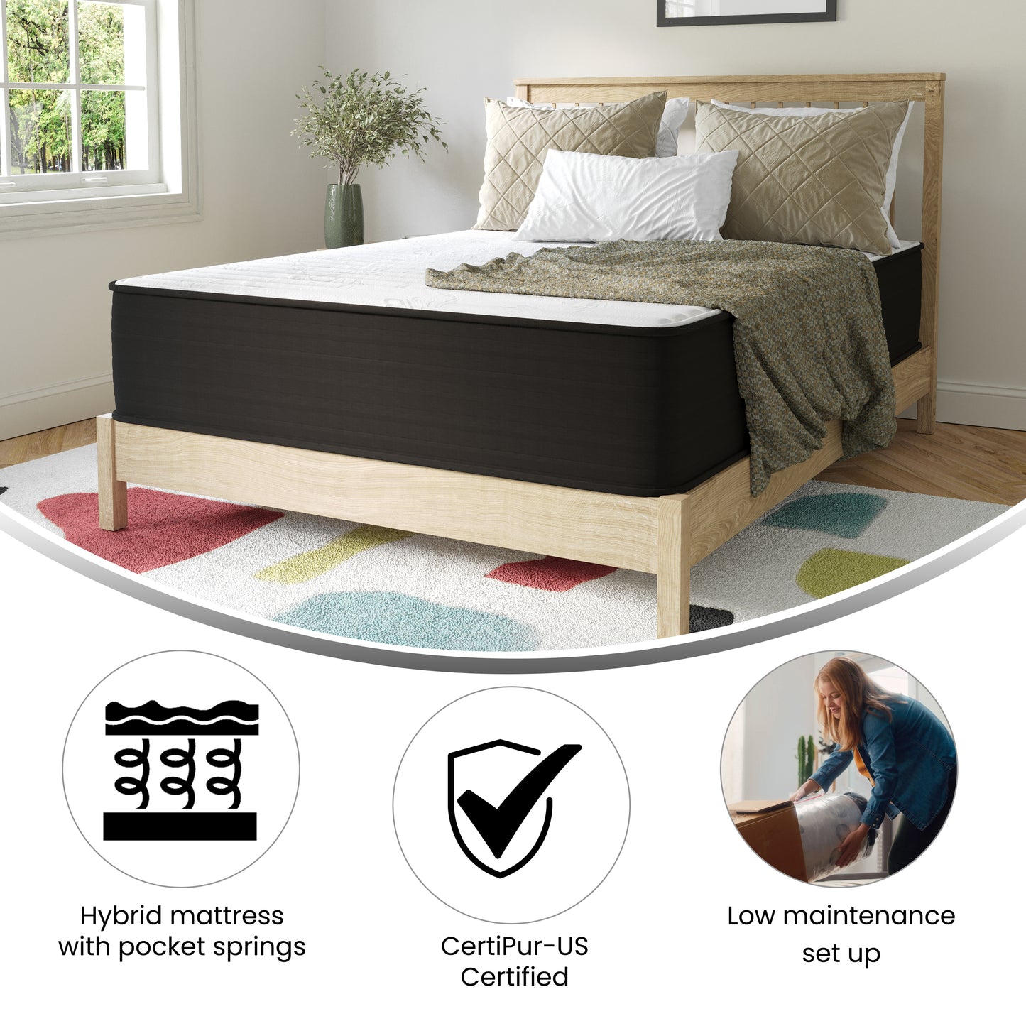 12 Inch Hybrid Mattress DR-E230P-R
