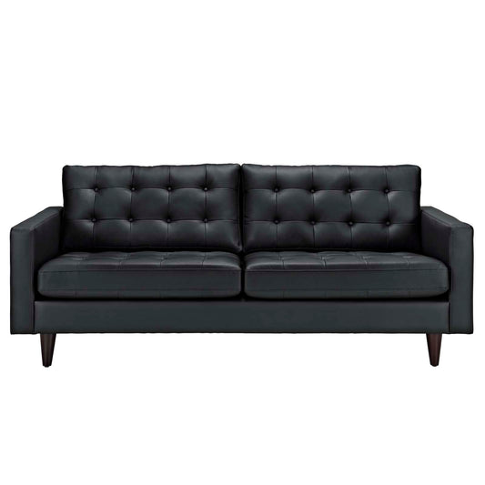 Empress Bonded Leather Sofa Black EEI-1010-BLK