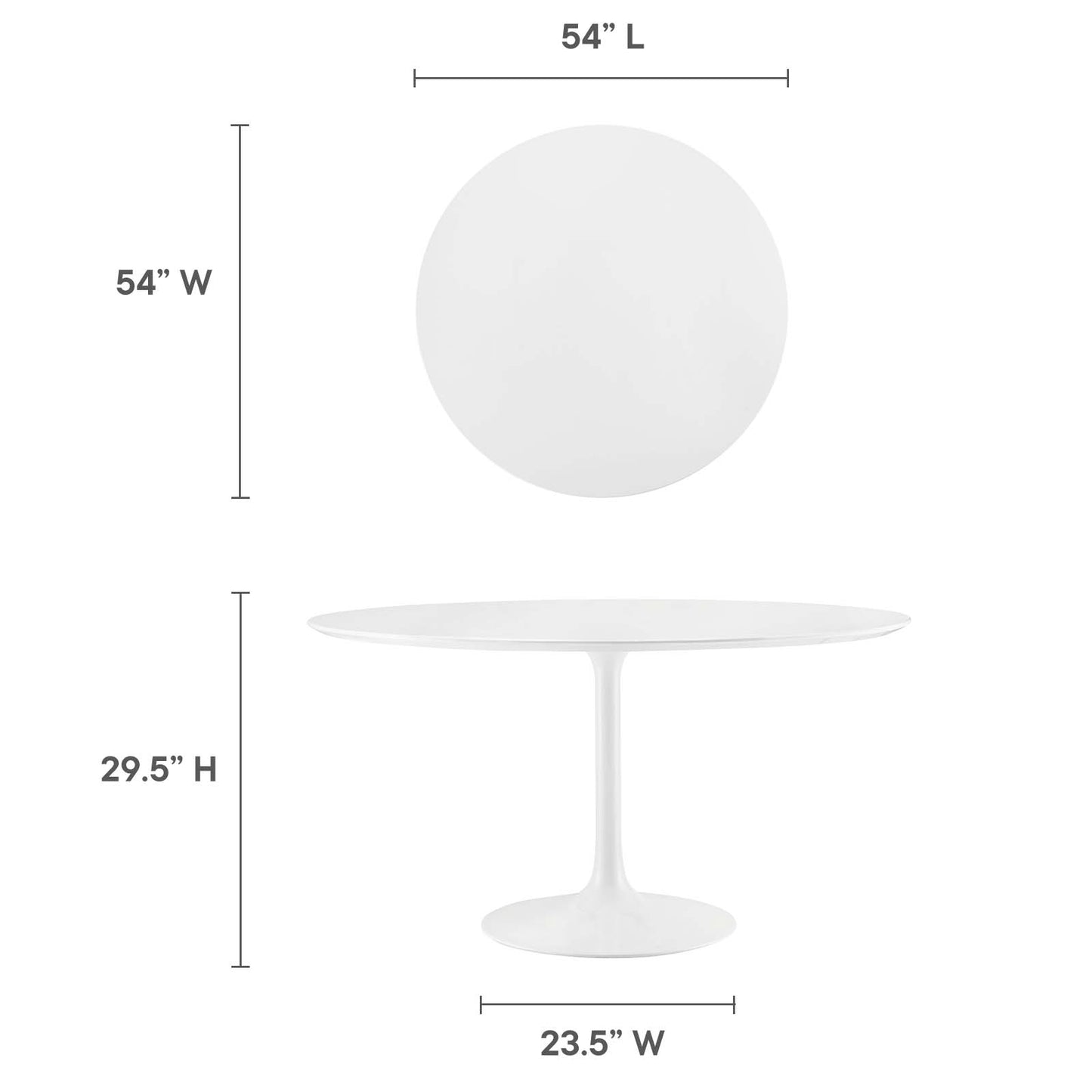 Lippa 54" Round Dining Table - Artificial Marble & Wood Options