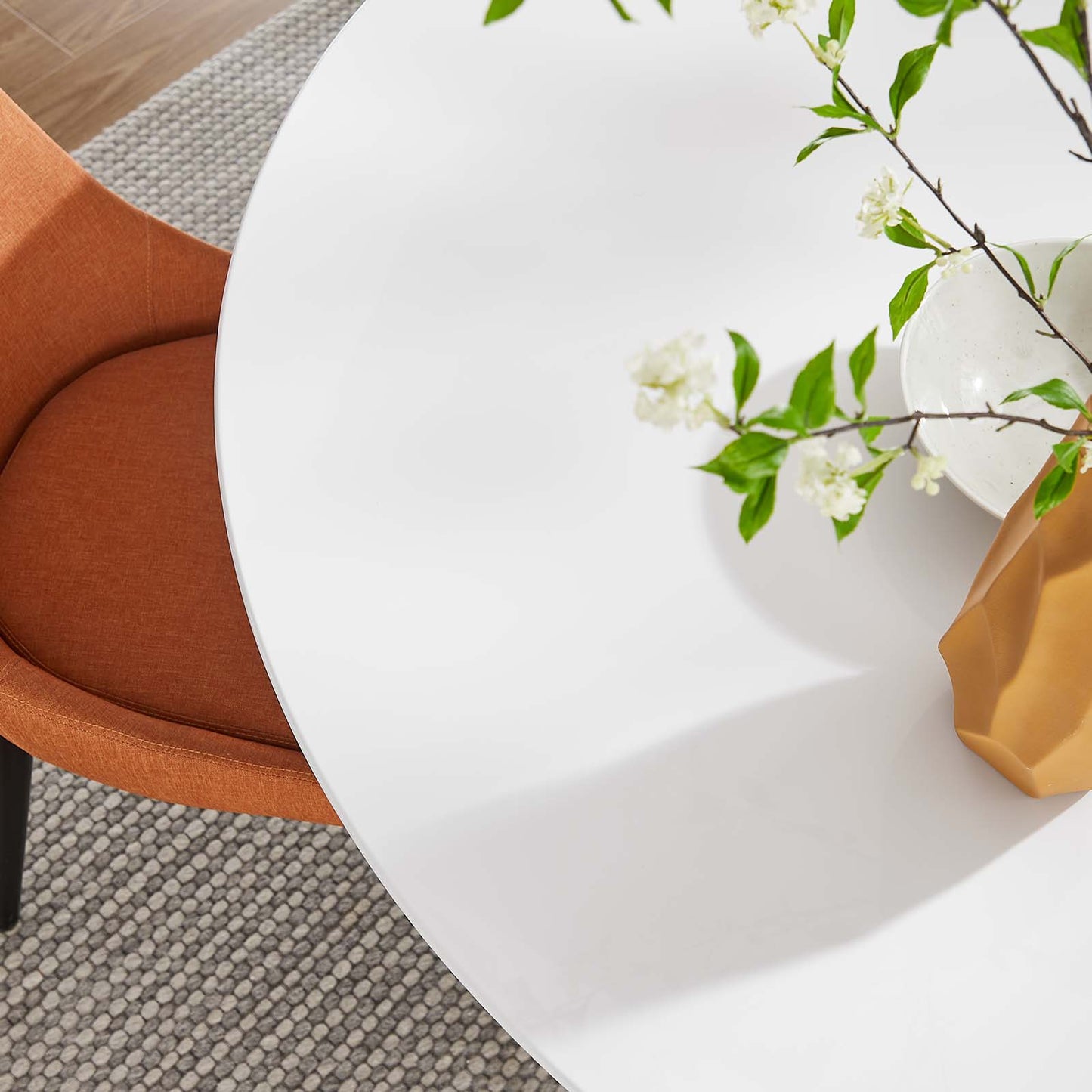 Lippa 54" Round Dining Table - Artificial Marble & Wood Options