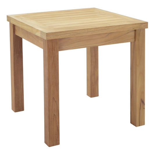 Marina Outdoor Patio Teak Side Table Natural