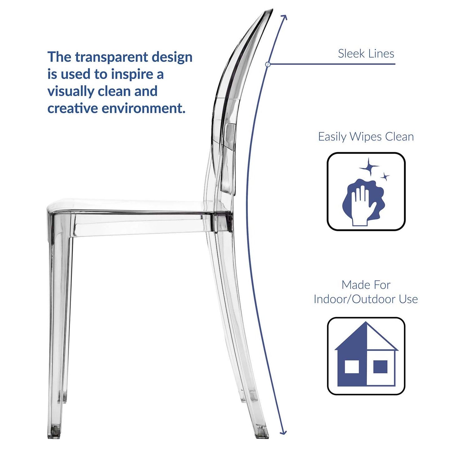 Casper Dining Side Chair Clear