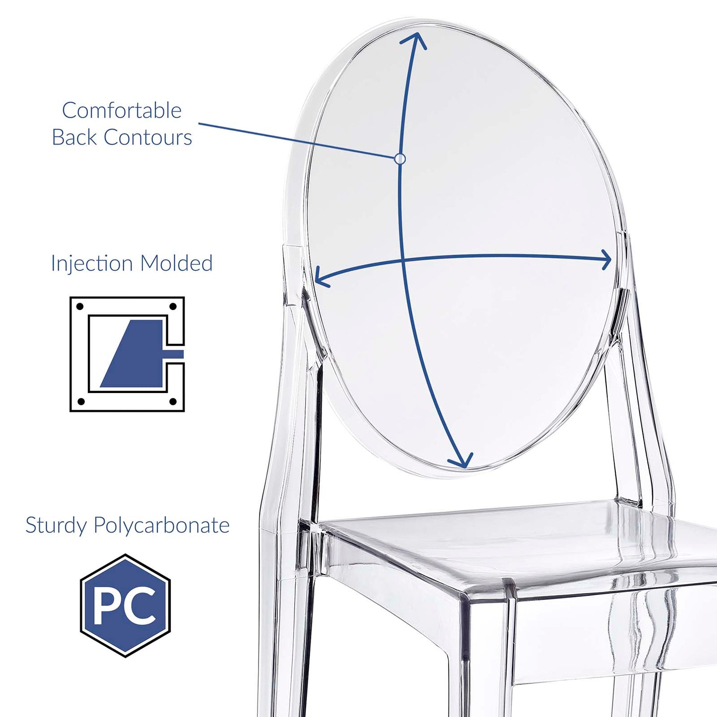 Casper Dining Side Chair Clear
