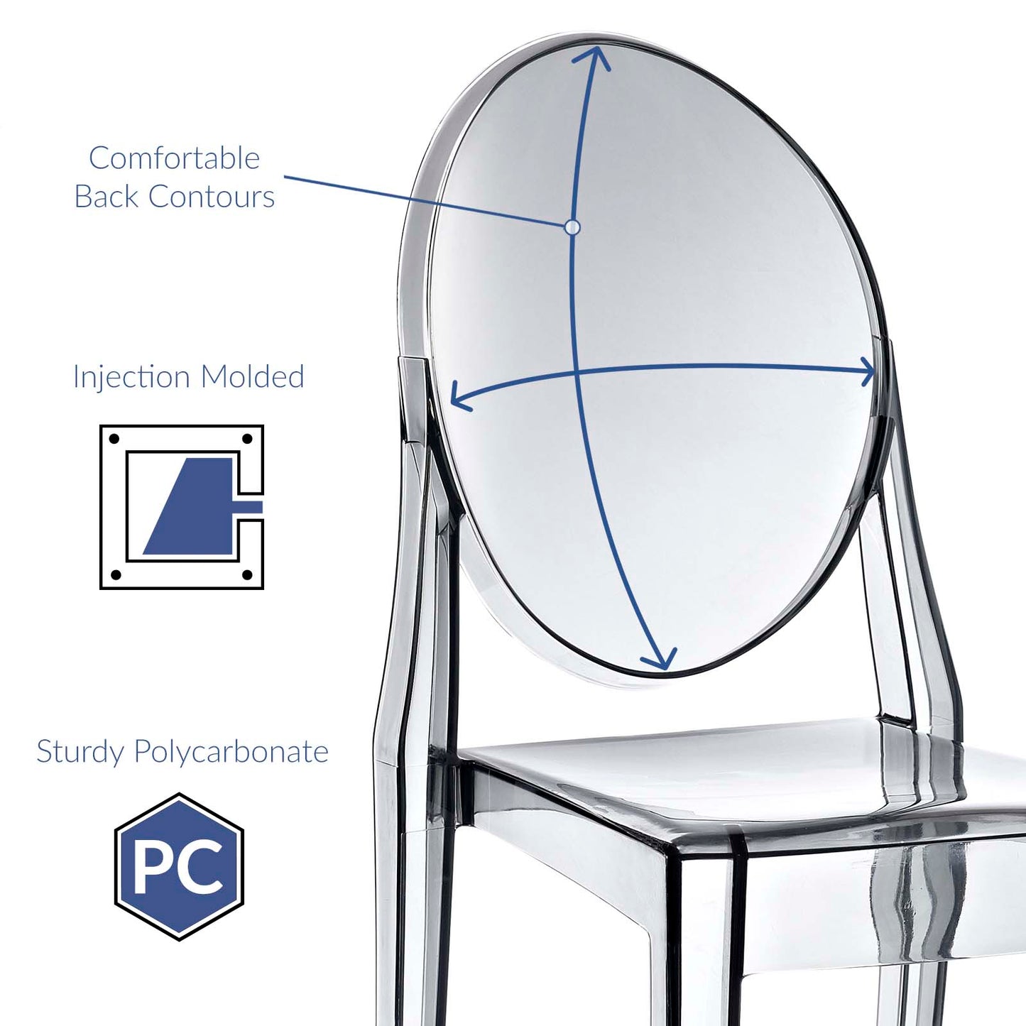 Casper Dining Side Chair Smoke EEI-122-SMK