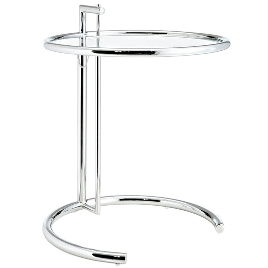 Eileen Gray Chrome Stainless Steel End Table Silver EEI-125-SLV