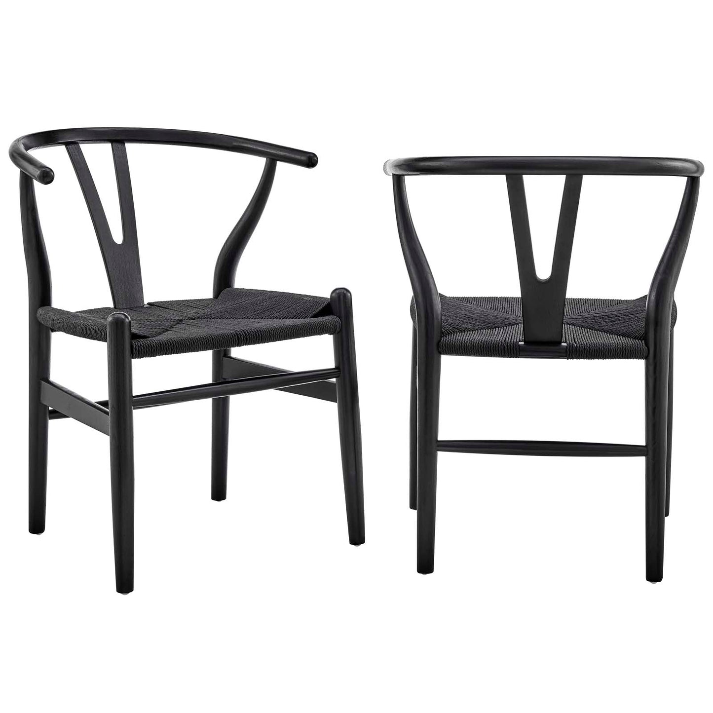 Amish Dining Armchair Set of 2 Black Black EEI-1319-BLK-BLK
