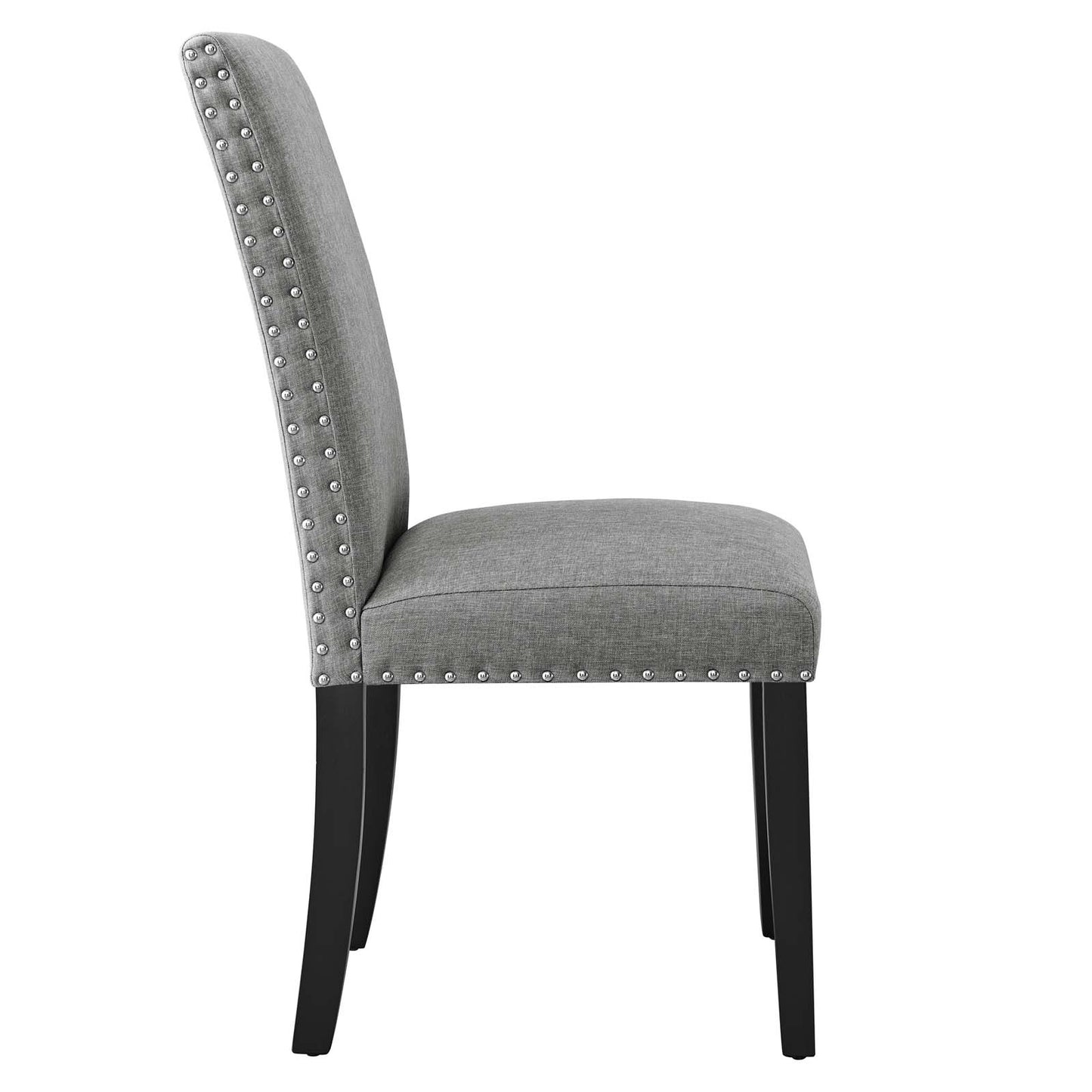 Parcel Dining Upholstered Fabric Side Chair Light Gray EEI-1384-LGR