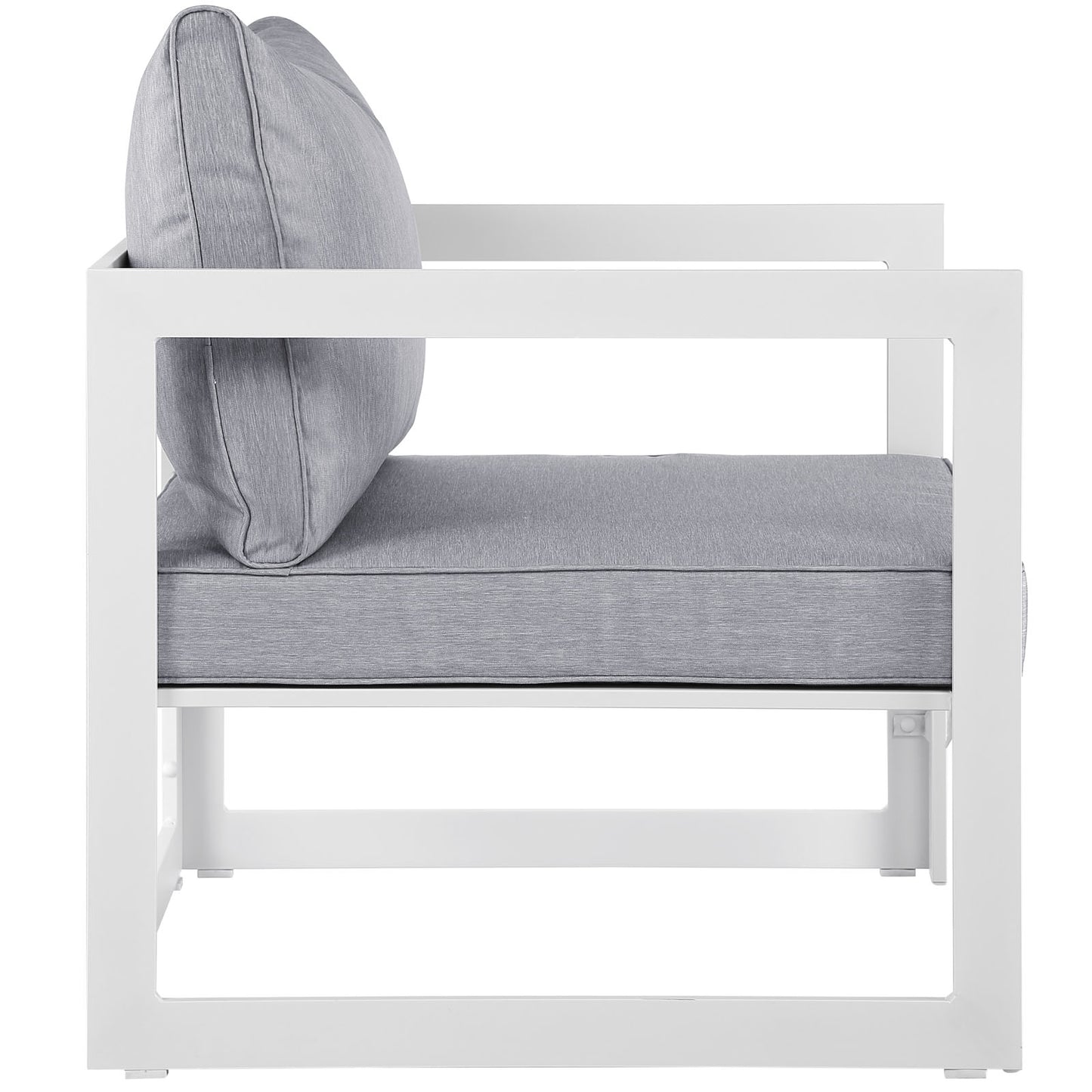 Fortuna Outdoor Patio Armchair White Gray