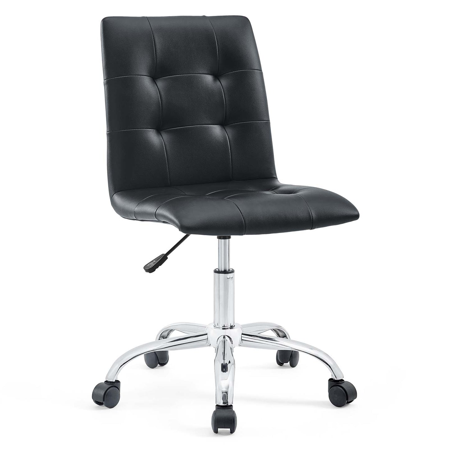 Prim Armless Vegan Leather Mid Back Office Chair