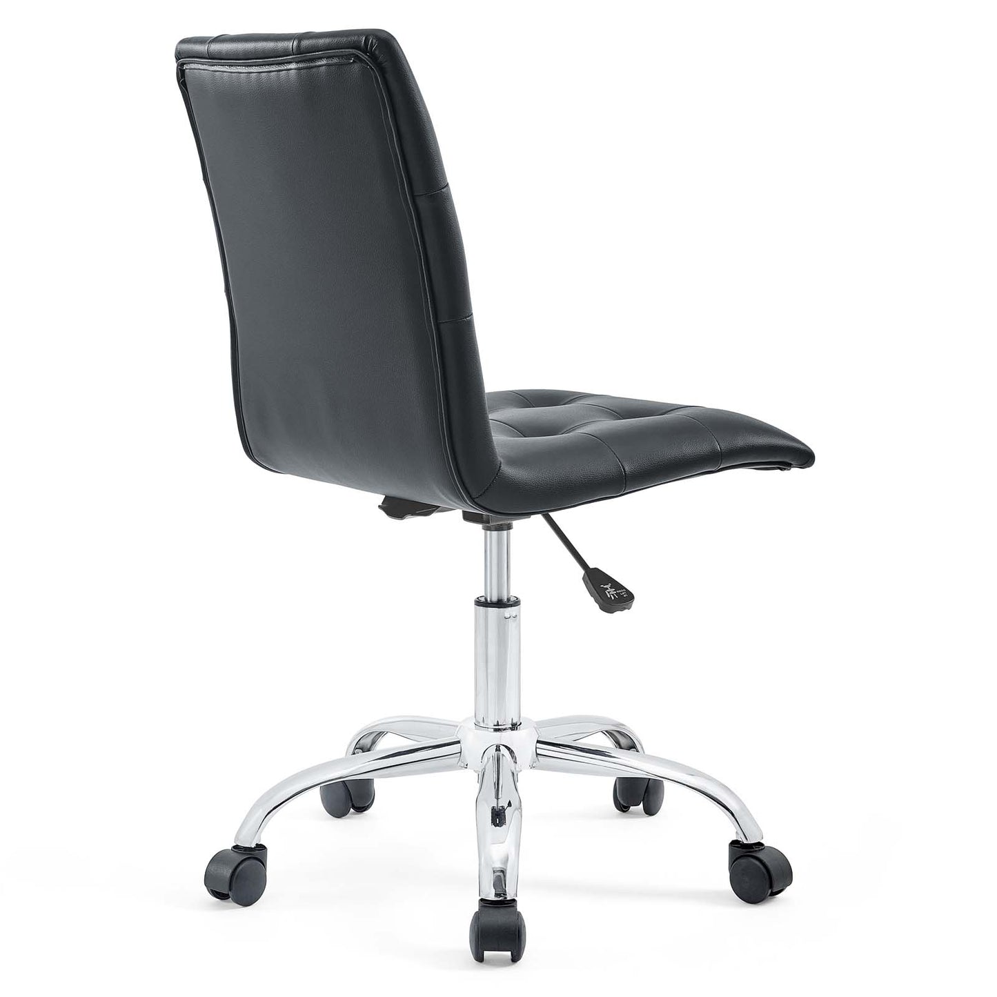 Prim Armless Vegan Leather Mid Back Office Chair