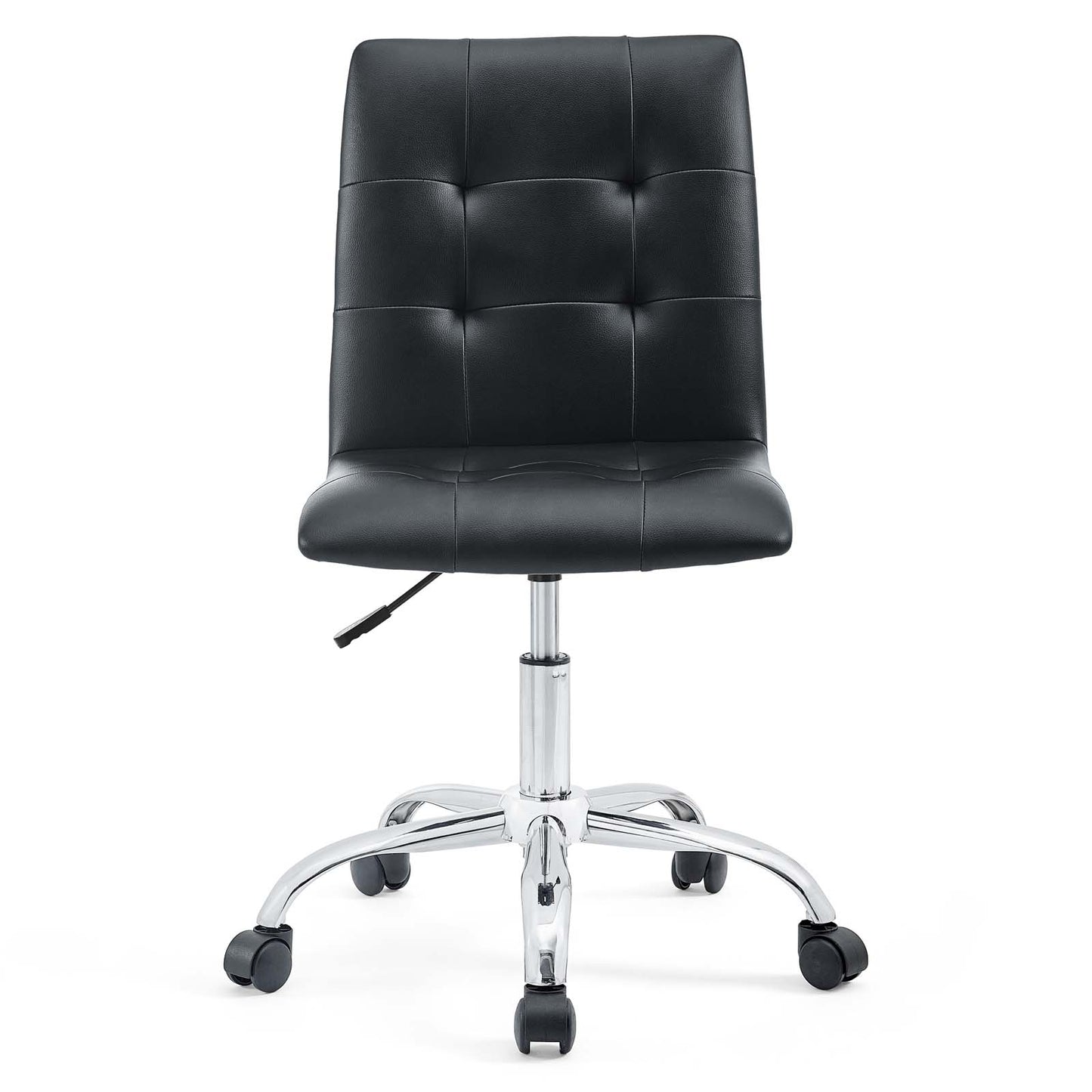 Prim Armless Vegan Leather Mid Back Office Chair
