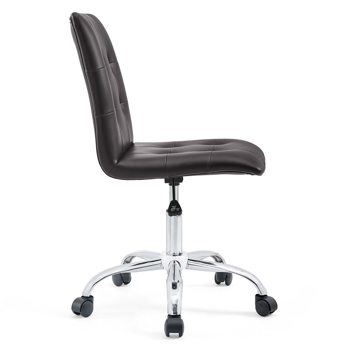 Prim Armless Vegan Leather Mid Back Office Chair