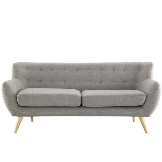 Remark Upholstered Fabric Sofa Light Gray
