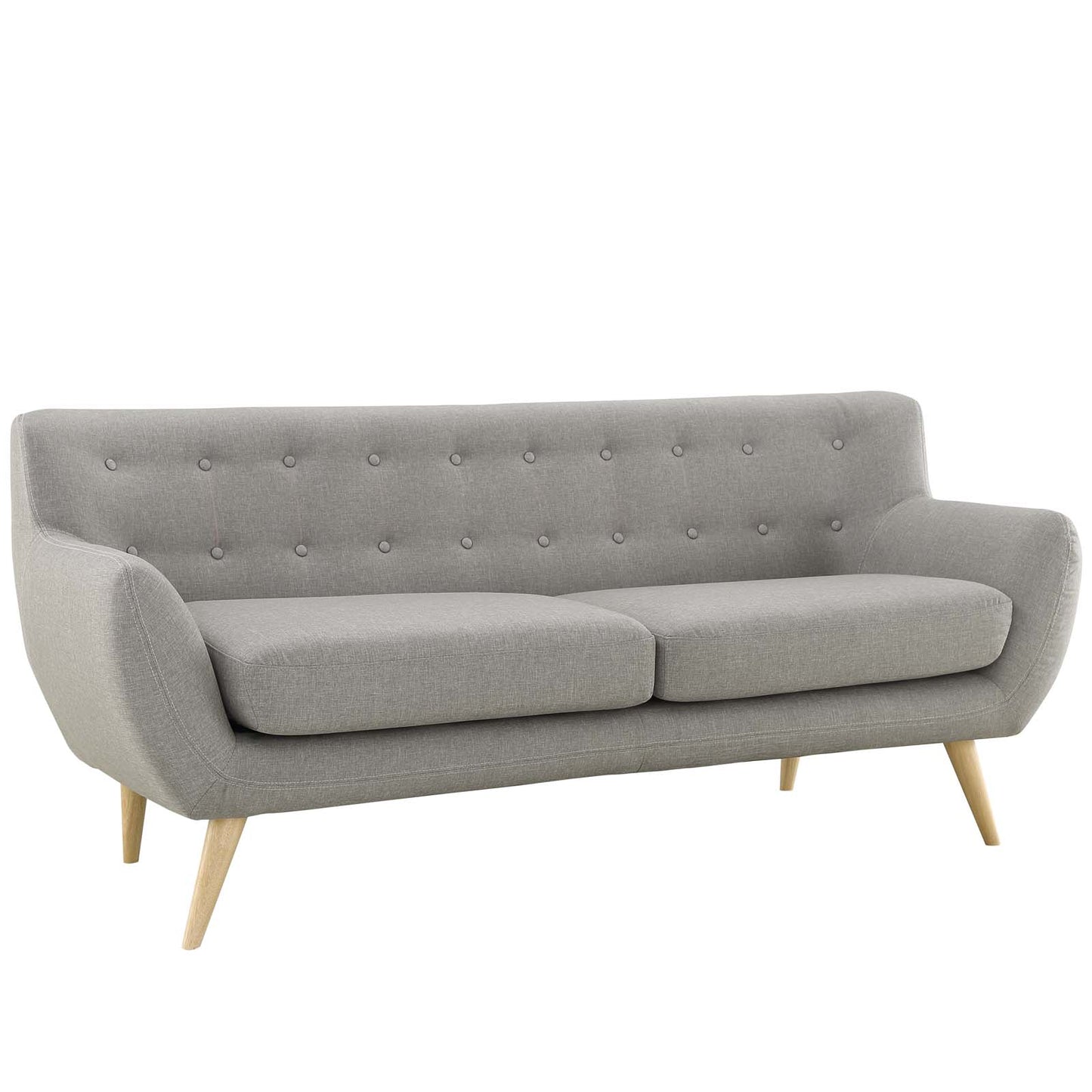 Remark Upholstered Fabric Sofa Light Gray