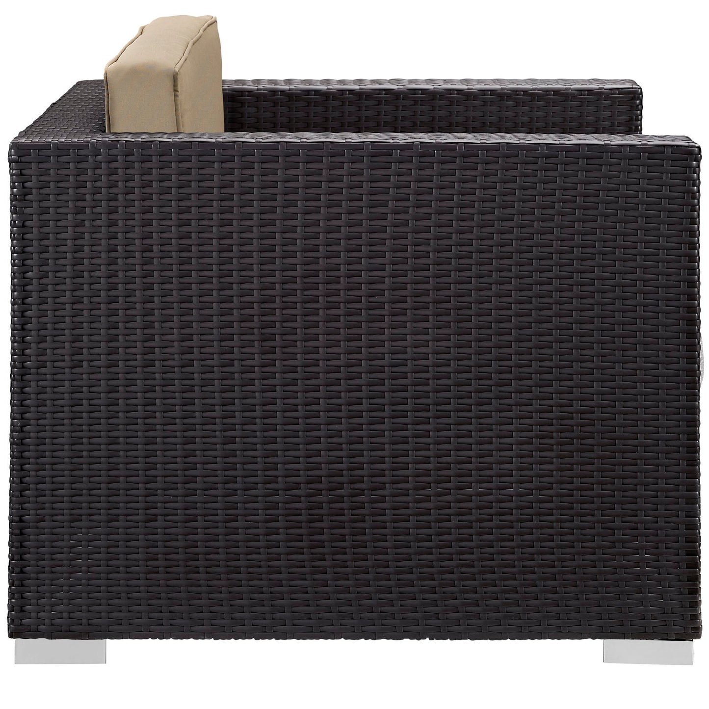 Convene 5 Piece Outdoor Patio Sectional Set Espresso