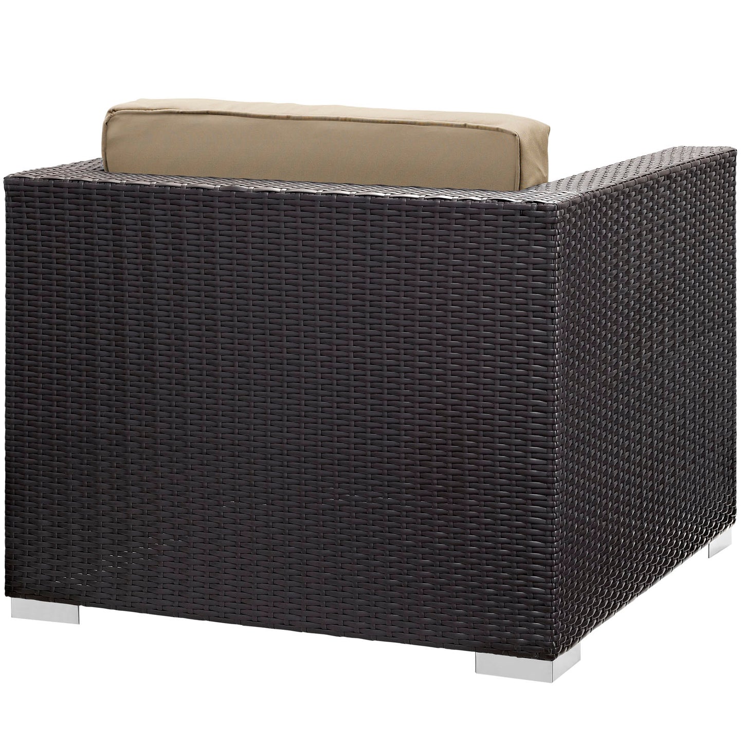 Convene 5 Piece Outdoor Patio Sectional Set Espresso