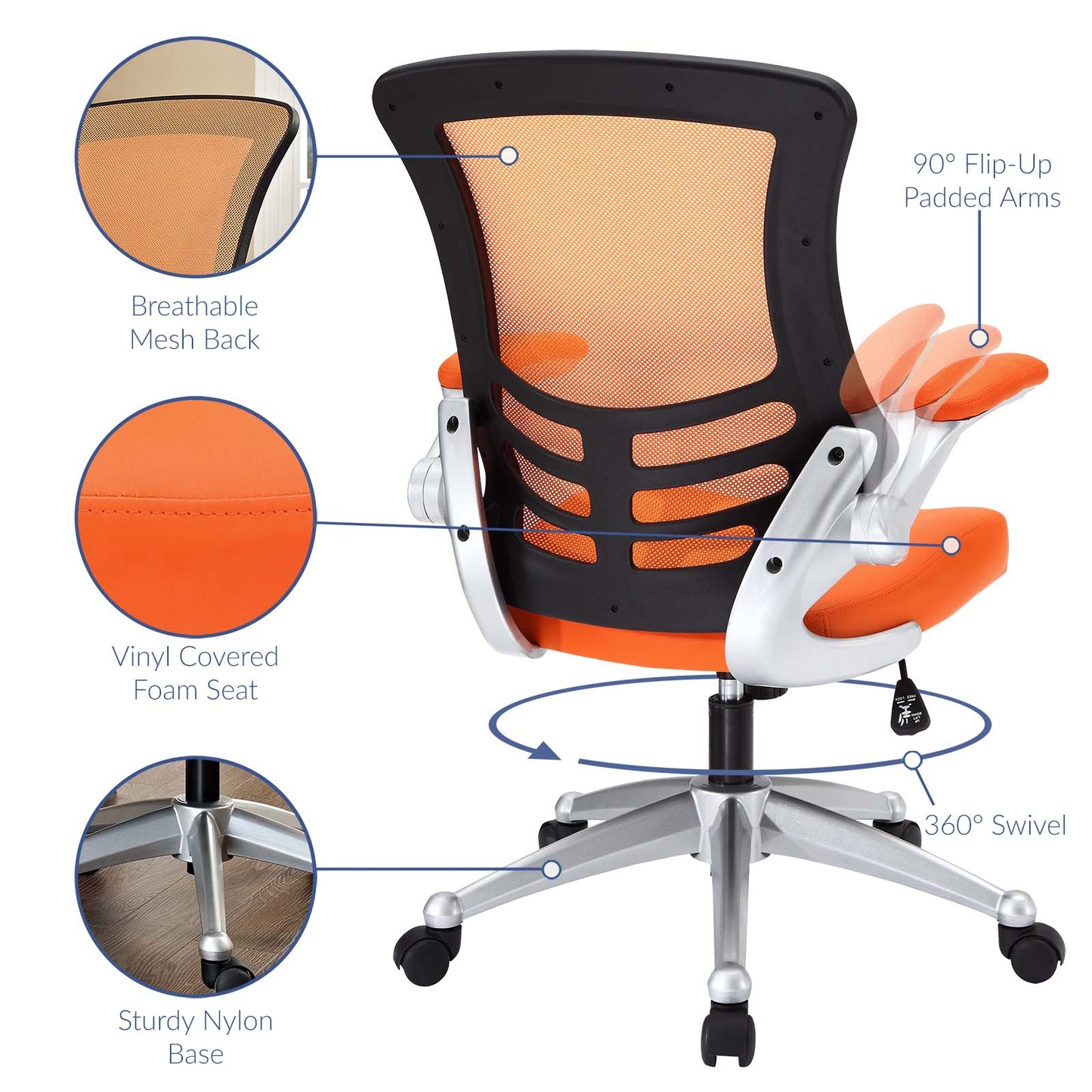 Attainment Office Chair Orange EEI-210-ORA