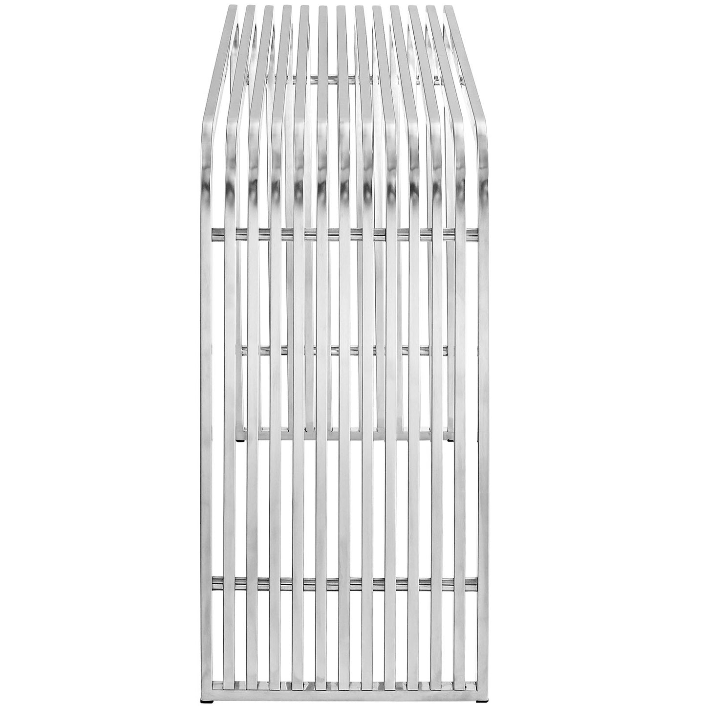 Pipe Stainless Steel Console Table Silver EEI-2104-SLV