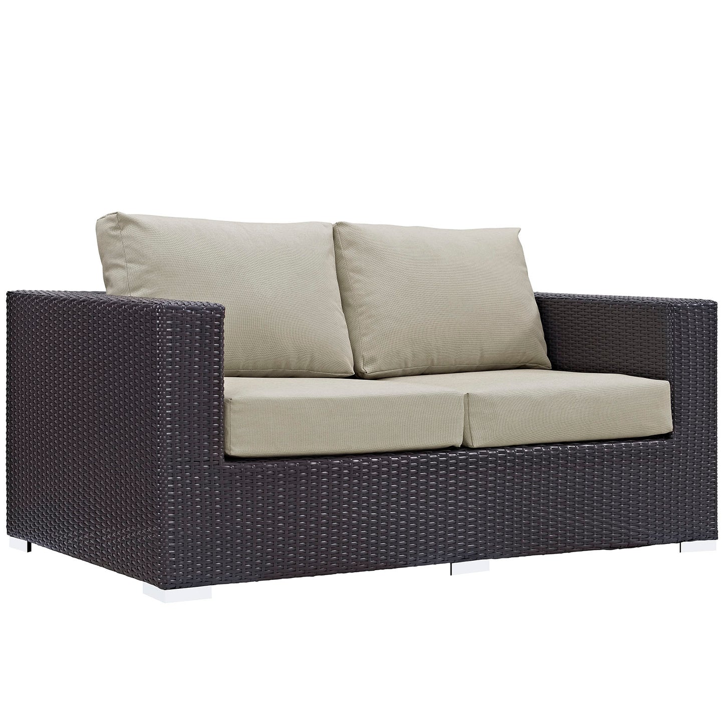 Convene 5 Piece Outdoor Patio Sofa Set Espresso