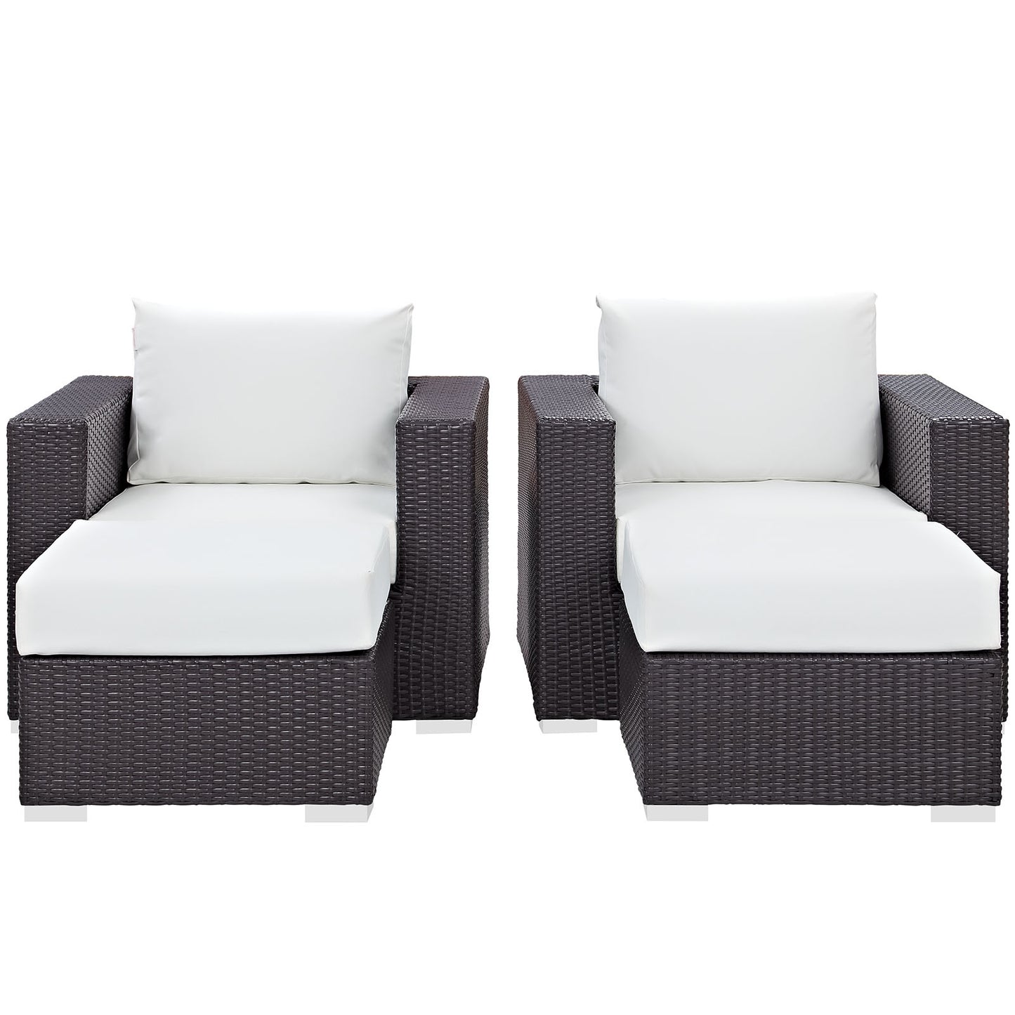 Convene 4 Piece Outdoor Patio Sectional Set Espresso