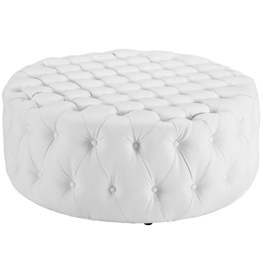 Amour Upholstered Vinyl Ottoman EEI-2224