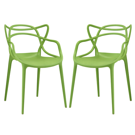 Entangled Dining Set Set of 2 Green