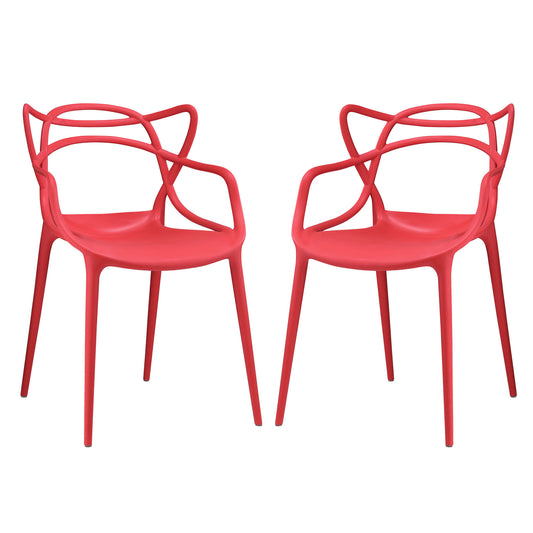 Entangled Dining Set Set of 2 Red