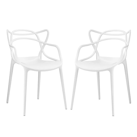 Entangled Dining Set Set of 2 White