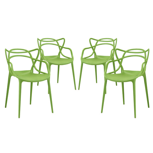 Entangled Dining Set Set of 4 Green