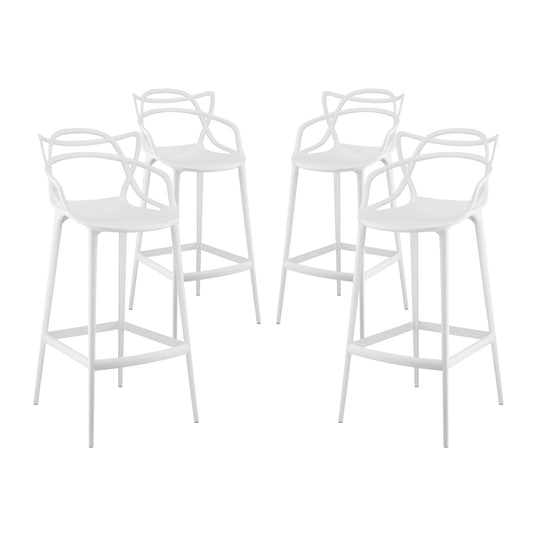 Entangled Bar Stool Set of 4 White EEI-2402-WHI-SET
