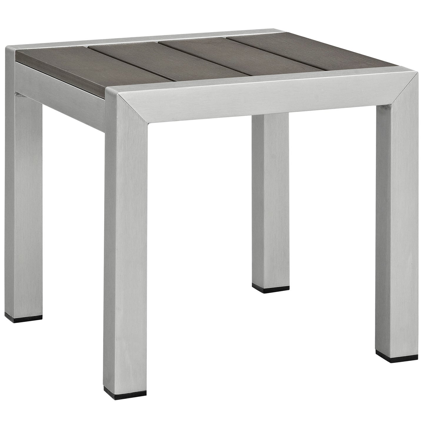 Shore 2 Piece Outdoor Patio Aluminum Set Silver White