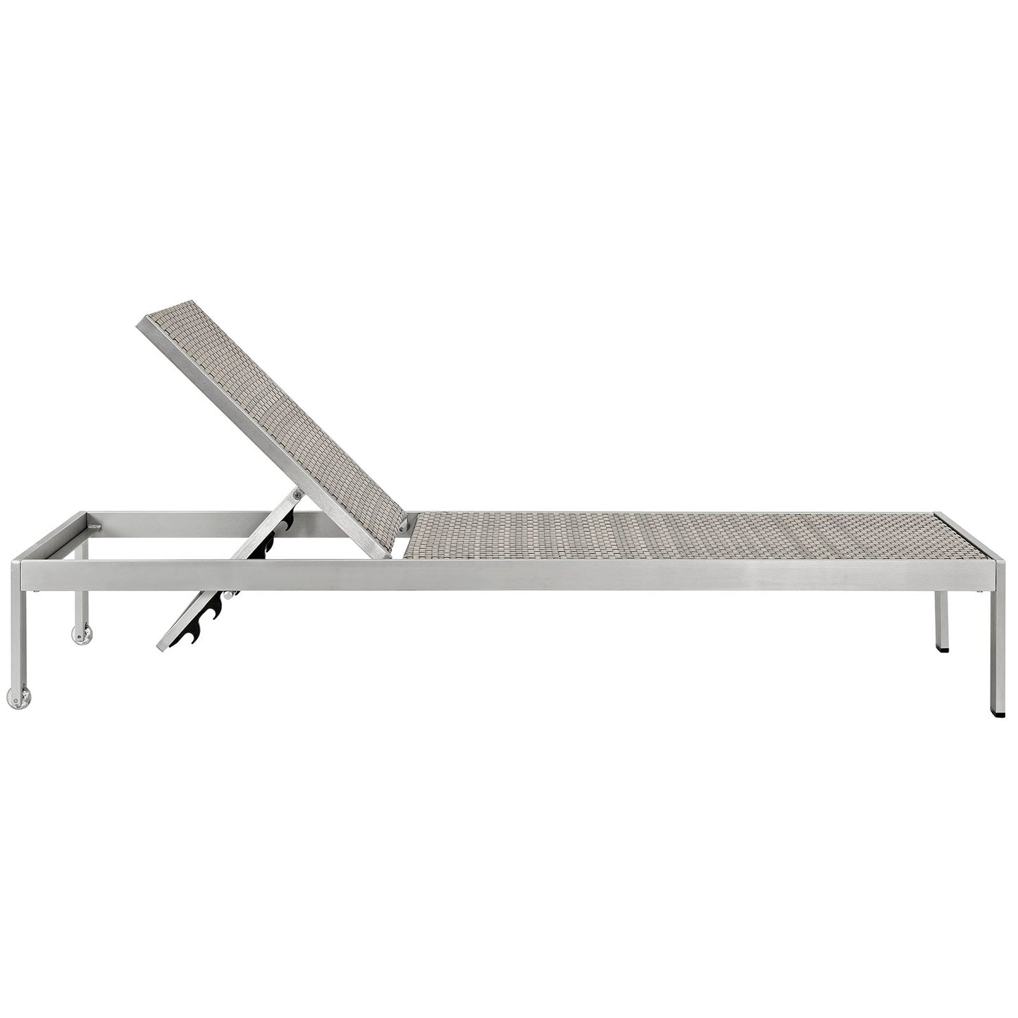 Shore 2 Piece Outdoor Patio Set Silver Gray