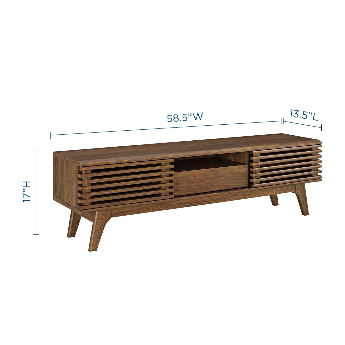 Render 59” TV Stand Walnut EEI-2541-WAL