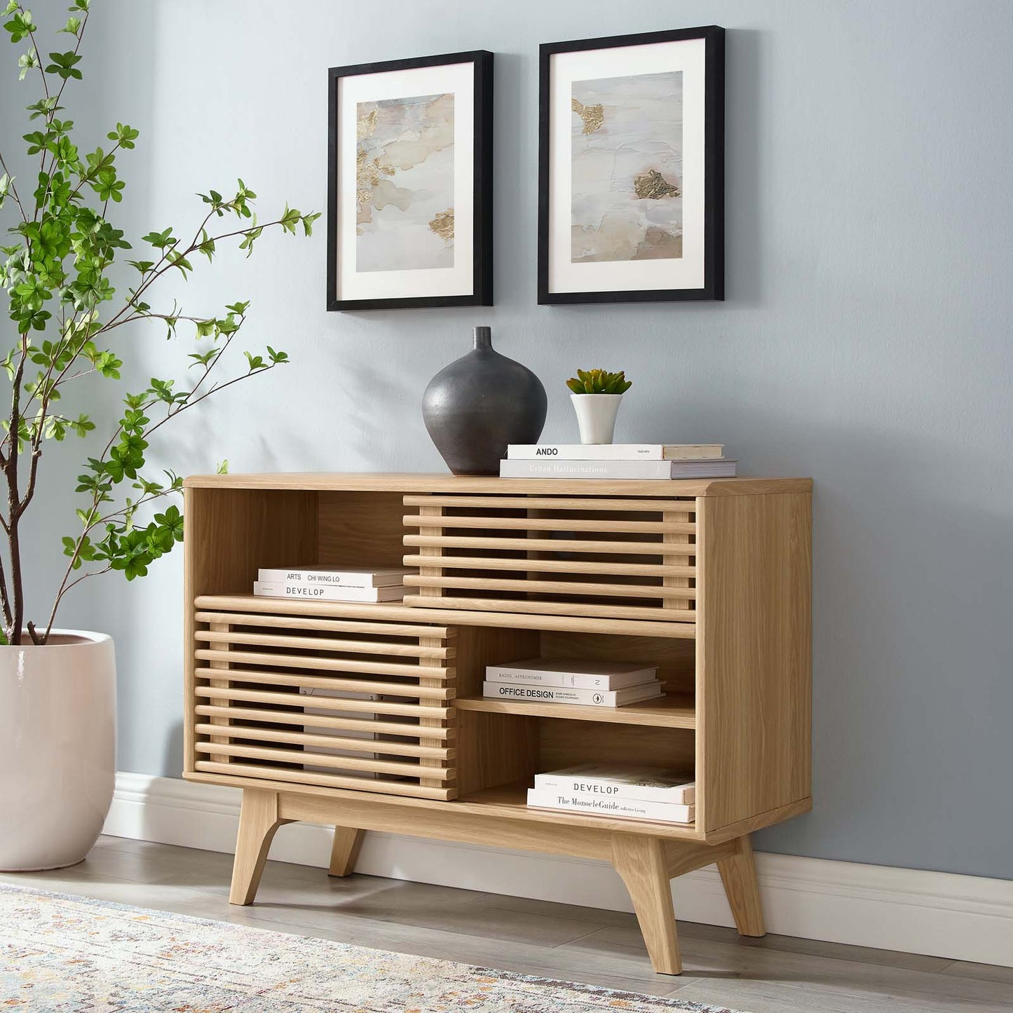 Render Display Stand Oak EEI-2542-OAK