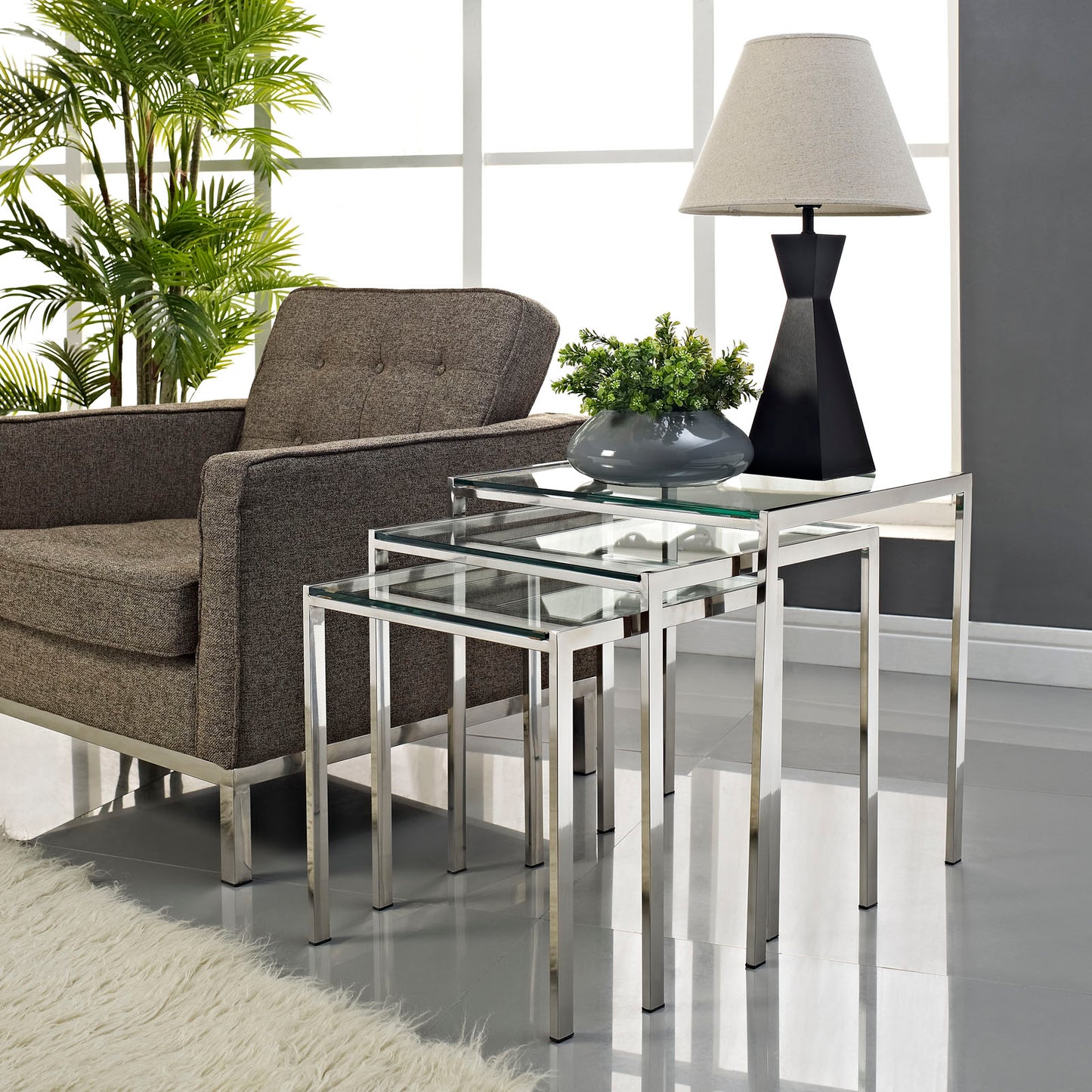 Nimble Nesting Table Silver