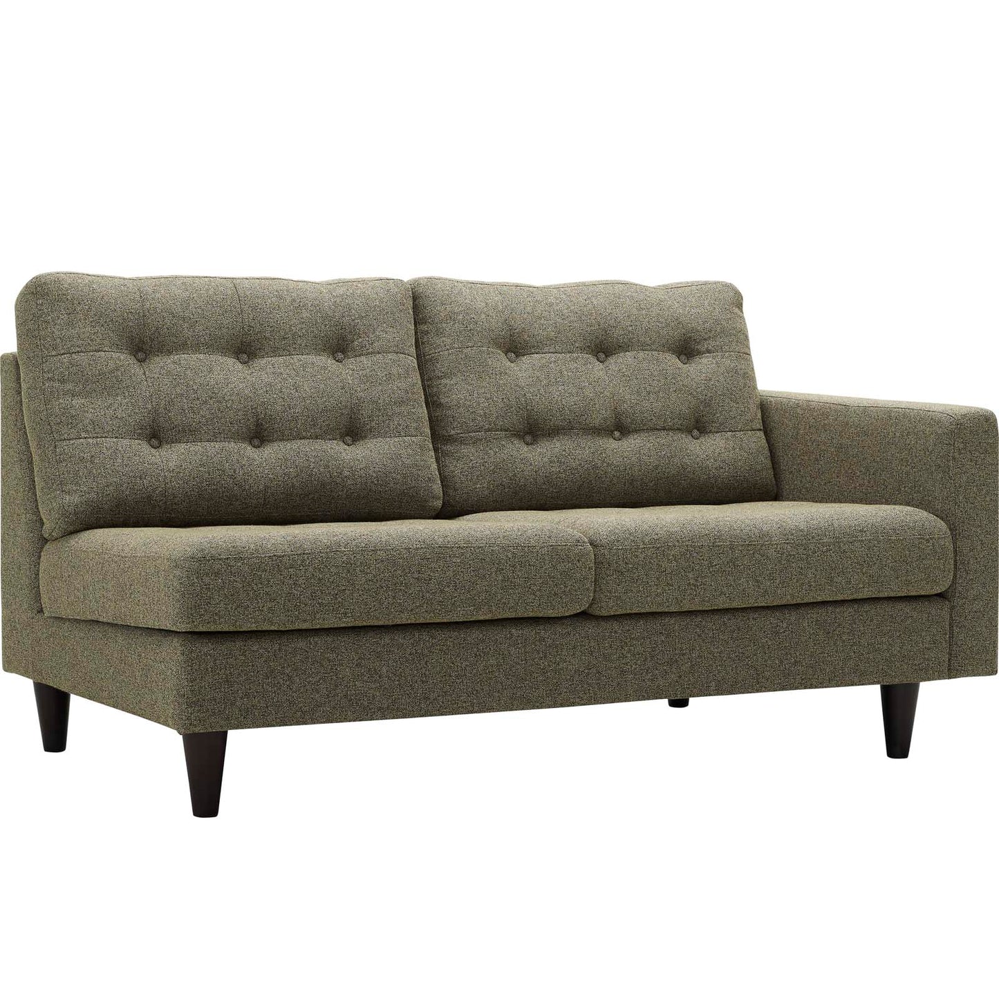 Empress Right-Facing Upholstered Fabric Loveseat Oatmeal EEI-2595-OAT
