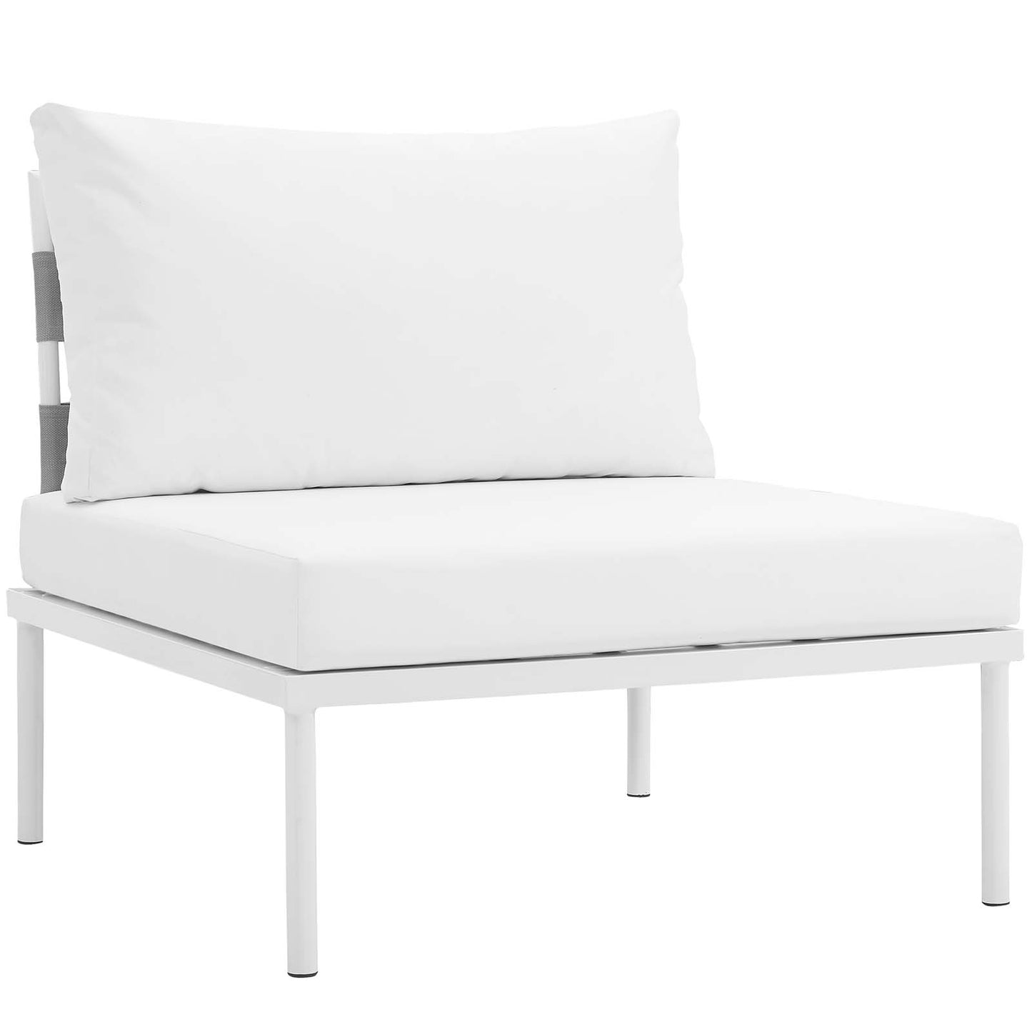Harmony 10 Piece Outdoor Patio Aluminum Sectional Sofa Set White White EEI-2616-WHI-WHI-SET