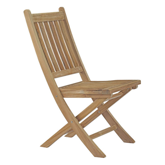 Marina Outdoor Patio Teak Folding Chair Natural