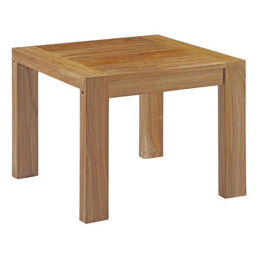 Upland Outdoor Patio Wood Side Table Natural