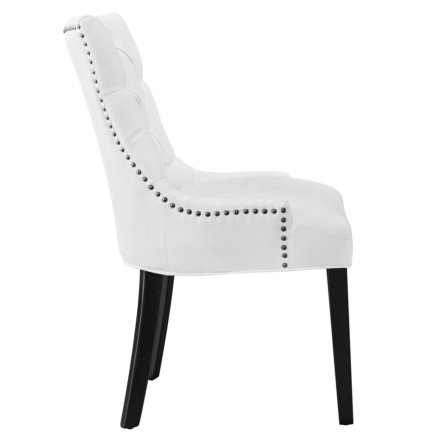 Regent Dining Side Chair Fabric Set of 2 White EEI-2743-WHI-SET