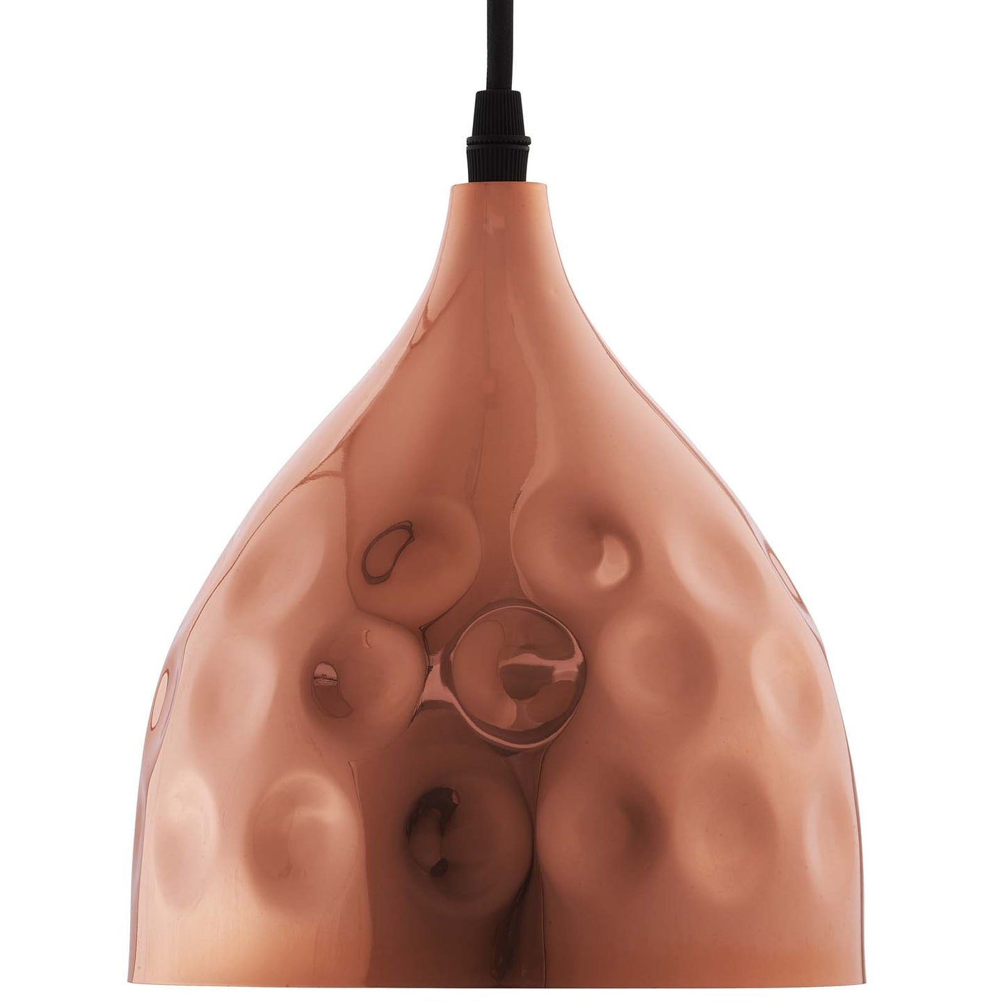 Dimple 6.5" Bell-Shaped Rose Gold Pendant Light  EEI-2903