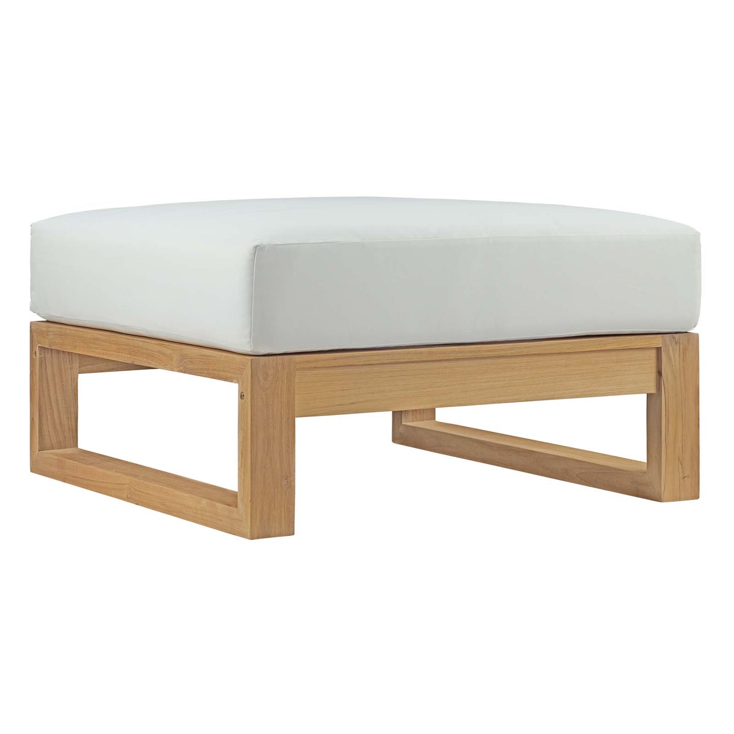 Upland 5 Piece Outdoor Patio Teak Set Natural White