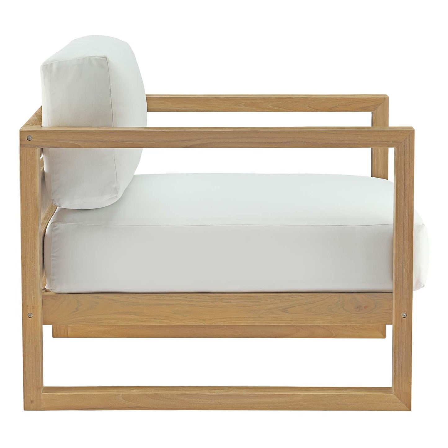 Upland 3 Piece Outdoor Patio Teak Set Natural White