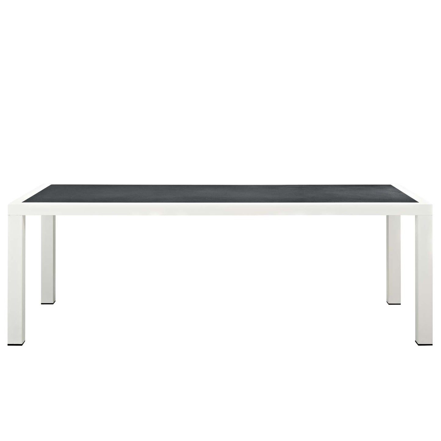 Stance 7 Piece Outdoor Patio Aluminum Dining Set White Gray