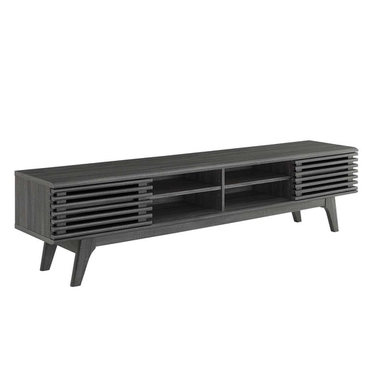 Render 70" Entertainment Center TV Stand Charcoal