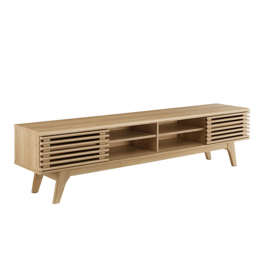 Render 70" Entertainment Center TV Stand Oak
