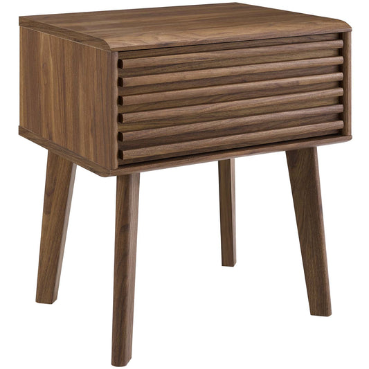 Render End Table Walnut