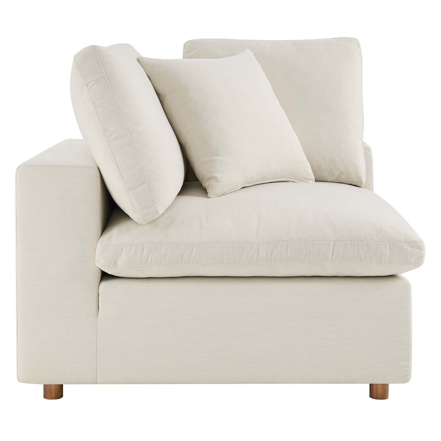 Commix Down Filled Overstuffed 4 Piece Sectional Sofa Set Light Beige EEI-3356-LBG